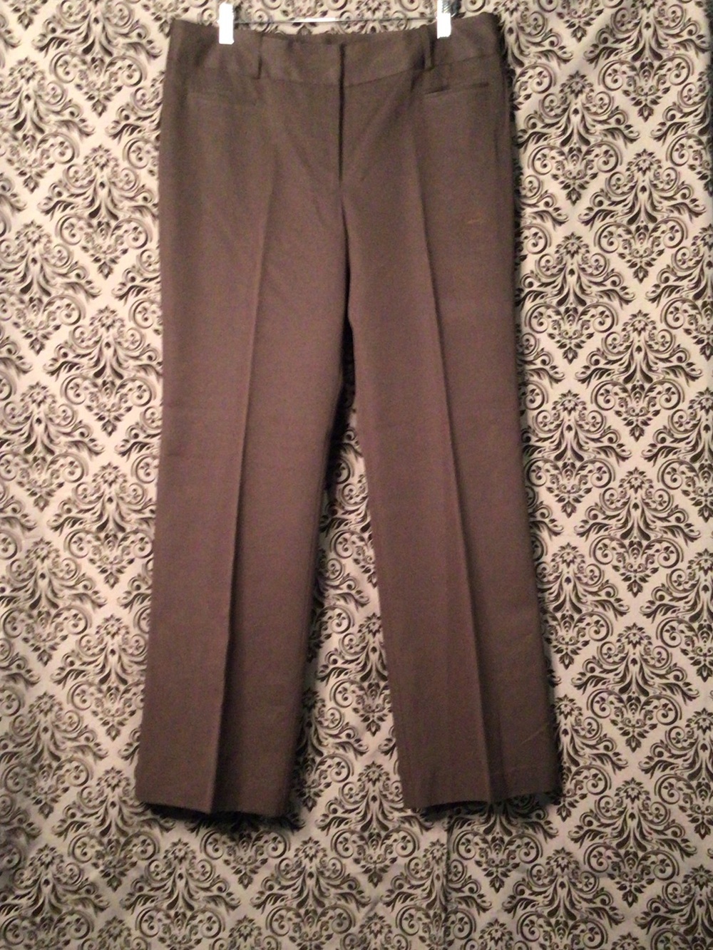Ann Taylor Factory Brown Straight-Leg Trousers